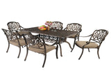 59in Desktop Mosaic Garden Cast Aluminum Table Bronze 22876507