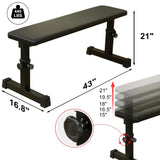 ZNTS THE Flat Weight Bench for Strength Training W/ 5-Level Adjustable Height 65277516