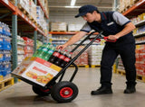 Heavy duty manual truck double handles 330 lb steel trolley for moving heavy platform truck 90186658