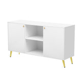U-Can Modern TV Stand for TVs up to 55 Inches, Entertainment Center Media Console,Adjustable Shelf, N724P198518K