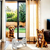 Dark Gray Adjustable Pet Bowl Travel Ready HDPE Durable Poly Lumber Recycled B195P214987