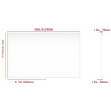 60"x40" Oversized Modern Rectangle Bathroom Mirror with walnut Frame Decorative Large Wall Mirrors W708P297606