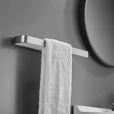 Towel Ring Gun Grey, Bath Hand Towel Square Thicken Space Aluminum Round Towel Holder for Bathroom 49766446