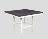 1pc Contemporary Transitional Counter Height Dining Table with 20-Inch Lazy Susan Chalk Gray Finish B011P160138