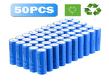 50pcs 18650 Lithium Batteries 3.7V Li-ion Rechargeable Battery Torch Headlight 61799236