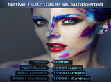 Projector with 5G WiFi and Bluetooth, Native 1080P Portable Outdoor Video Projector 4K Supported, 31468217