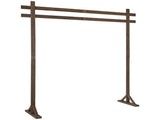 Wooden Wedding Arch 7.8ft Dark Brown, Double Flat Top Classic Style Ceremony Backdrop, Indoor & 61134586