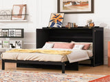 Full Size Murphy Bed with Large Drawers,Espresso N708P336203P