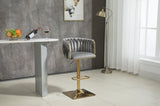 COOLMORE Vintage Bar Stools with Back and Footrest Counter Height Dining Chairs 2PC/SET W153990662