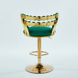 Modern Bar chair with golden color iron tube legs, soft cushions and comfortable W234P218162