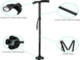 5-Levels Adjustable Height Stick Portable Foldable Cane Travel Camping Hiking 18133745