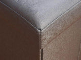 Faux Leather Folding Storage Ottoman Cube in Metallic Pewter 89896162