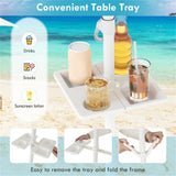 7.2 Feet Outdoor Beach Umbrella with Tilt Mechanism 16250185