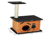 33" Halloween Cat Tree, Cat Tower Cat Tree for Indoor Cats with Spacious Cat Condo, Large Platform, 37611503