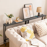 2 Pack 39.4" Narrow Console Sofa Table with Power Outlets and USB Ports, Long 80830381