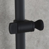 ZNTS Stainless Steel Shower Set with Lengthened Shower Sliding Bar for Bathroom Black 87429542