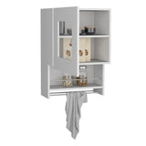 Balboa Wall Cabinet, Towel Bar, 1 Door White B200P242416