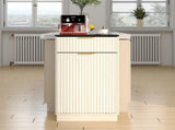 10-Gallon Woodgrain Tilt-Out Trash Can Cabinet Wooden Garbage Recycling Cabinet with Wave-Textured 33328010