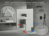 Male NPT Brushed Nickel Shower System, Shower Faucet Set for Bathroom Shower Fixtures with 12 Inch 71633519
