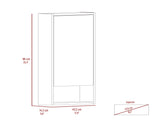 Medicine Single Door Cabinet 35" H, Two Interior Shelves, One External Shelf, Black B097133126