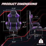 Gaming Computer Chair with Wheels, Adjustable Height Pu Leather Gamer Chair Office Desk 11192525