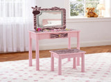 Macaron pink, MDF solid wood legs, spray paint silkscreen printing, zebra pattern, 1-drawer 48794931