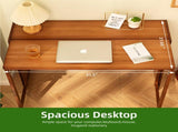 Bamboo Folding Desk,Space-Saving Computer Desk for Small Spaces, Foldable Study Table for Bedroom, W2641P372442