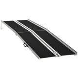 ZNTS 10' Threshold Ramp,Portable Wheelchair Ramp,Carpeted Foldable Handicap Ramp, 06003975