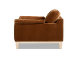 Pasadena 36" Wide Modern Farmhouse Accent Arm Chair, Burnt Orange Performance Velvet B2719P385739