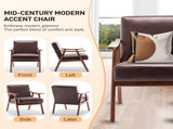 Mid-Century Modern Chair, Living Room Chair with Solid Wood Frame, Accent Chair Extra-Thick W2200P186179