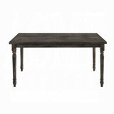 Weathered Grey Dining Table with Rectangular Top B062P209307