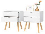 40*30*60cm Simple And Modern White Cabinet, Wood Color Legs, MDF Spray Paint, High Legs, Two 44698952