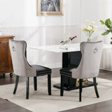 Furniture,Modern, High-end Tufted Solid Wood Contemporary PU and Velvet Upholstered Dining Chair 36795313