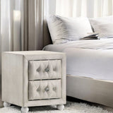 Reggie Beige Fabric Nightstand B2726P365576