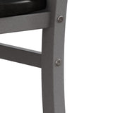 Metal Dining Chairs Set of 4, Steel Legs and PU Leather Seats, High Back Armless Dining Chairs, for W757P232719