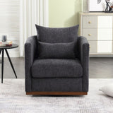 ZNTS COOLMORE Swivel Chair, Comfy Round Accent Sofa Chair for Living Room, 360 Degree Swivel W395P198277