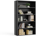 5-Tier Bookshelves with Adjustable Shelves, Floor Standing Bookcase for Home & Office Storage, Black 20845596