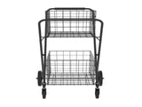 Shopping Cart,2 Layers Grocery Cart on Wheels,Foldable Utility Shopping Carts with Double Basket and 89283067