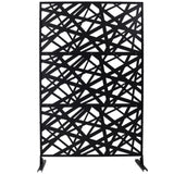 Outdoor & Indoor Privacy Metal Privacy 76" H48" W, Freestanding Decorative Privacy W465P193273