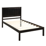 ZNTS Platform Bed Frame with Headboard, Wood Slat Support, No Box Spring Needed,Twin, Espresso 88909316