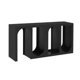 U_STYLE Modular Entryway Console Table with Rectangular Exterior and Curved Interior Design for N711P188169B