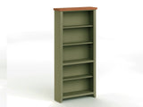 ZNTS Bridgevine Home Vineyard 72 inch high 5-shelf Bookcase, No Assembly Required, Sage Green and B108P160217