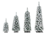 3FT, 4FT, 5FT, 6FT, 4 Pack Pre-Flocked Christmas Trees, Pencil Christmas Tree with Snow Tips, X'Mas N710P513665K
