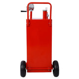 ZNTS 30 Gallon Gas Caddy With Wheels, Fuel Transfer Tank Gasoline Diesel Can Reversible Rotary Hand W46568159