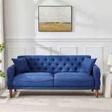 ZNTS 77.95 "Sponge Cushioned Sofa - Blue 14613599