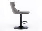 A&A Furniture,Swivel Velvet Barstools Adjusatble Seat Height from 25-33 Inch,17.7 inch base, Modern W114341203