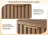 () 1 Drawer 1 Shelf Honeycomb Board MDF Bedside Table 20*15*24.5in Dark brown 52003423