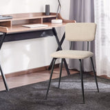 Set of 4 Modern Padded Dining Chairs for Kitchen Bar Office Chair, White 32595938