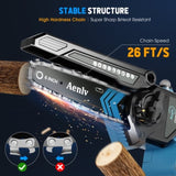 Mini Chainsaw 6 Inch Included 2Pcs Max 4.0Ah Battery, Upgraded Lightweight Handheld Chainsaw with 95670960