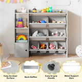 Kids Toy Organizer - 44"x12"x39.5", 8 Storage Boxes, Open ShelvesCabinet 94925968